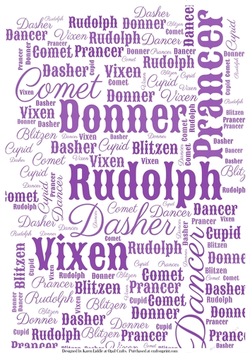 Rudolph & Friends Word Backing Paper