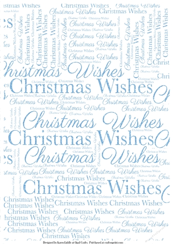 Glitter Christmas Wishes Word Backing Paper