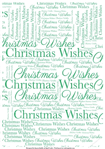 Glitter Christmas Wishes Word Backing Paper