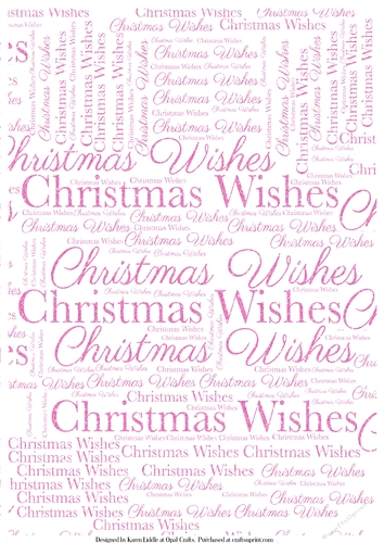 Glitter Christmas Wishes Word Backing Paper