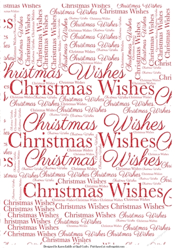 Glitter Christmas Wishes Word Backing Paper
