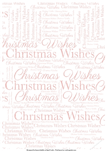 Glitter Christmas Wishes Word Backing Paper