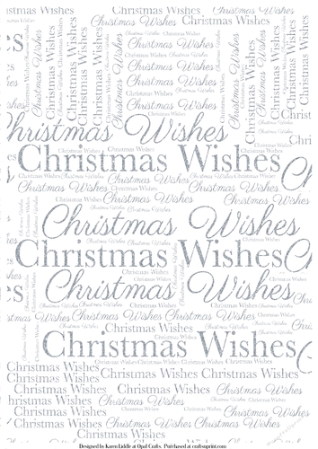 Glitter Christmas Wishes Word Backing Paper