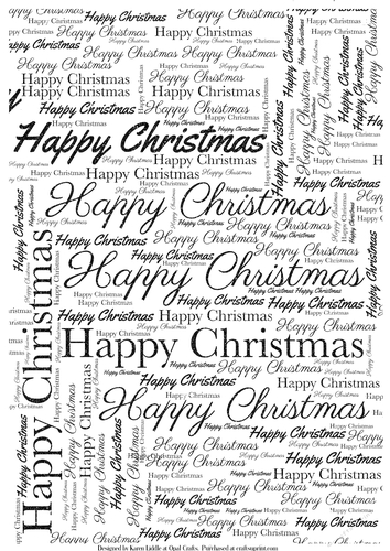 Glitter Happy Christmas Word Backing Paper
