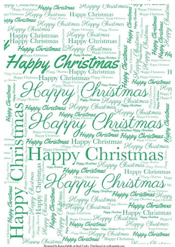 Glitter Happy Christmas Word Backing Paper
