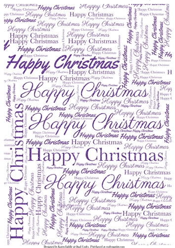 Glitter Happy Christmas Word Backing Paper