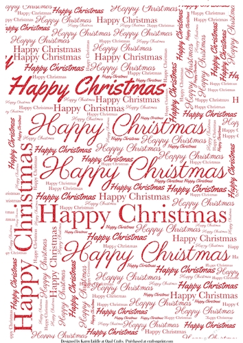 Glitter Happy Christmas Word Backing Paper