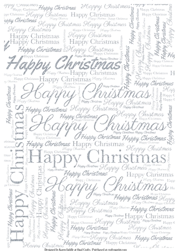 Glitter Happy Christmas Word Backing Paper