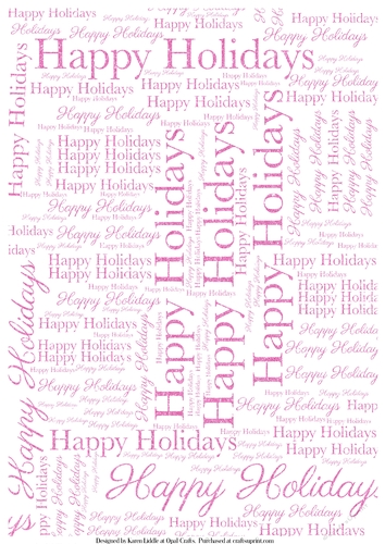 Glitter Happy Holidays Word Backing Paper
