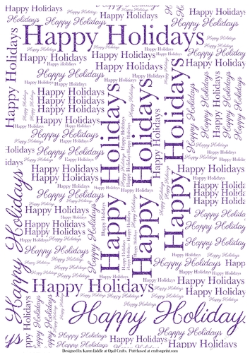 Glitter Happy Holidays Word Backing Paper