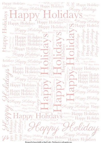 Glitter Happy Holidays Word Backing Paper