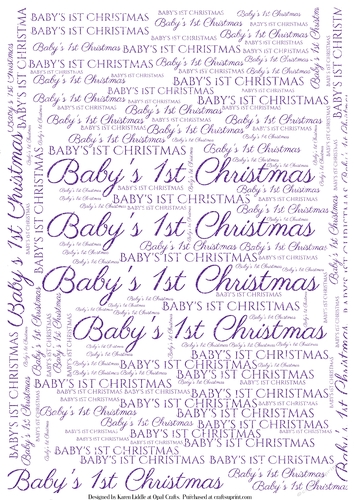 Glitter Babys 1st Christmas Word Backing Paper