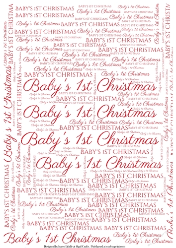 Glitter Babys 1st Christmas Word Backing Paper