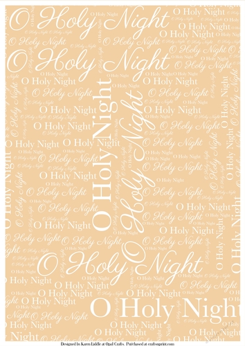 O Holy NIght Word Backing Paper on Light Beige Background
