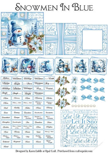 Snowmen in Blue