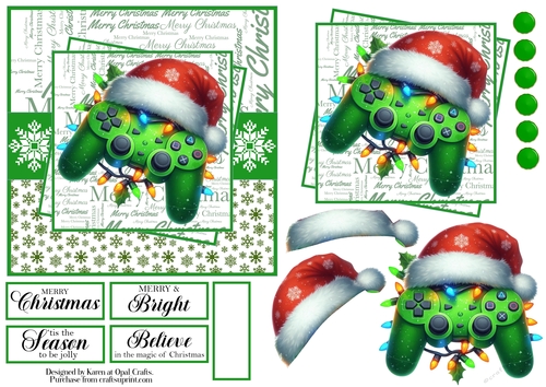 Christmas Game Controller Green 1