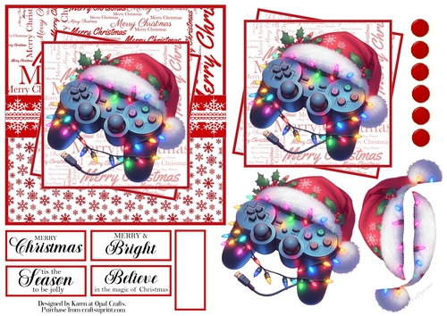 Christmas Game Controller Red 1
