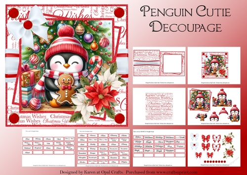 Penguin Cutie Decoupage