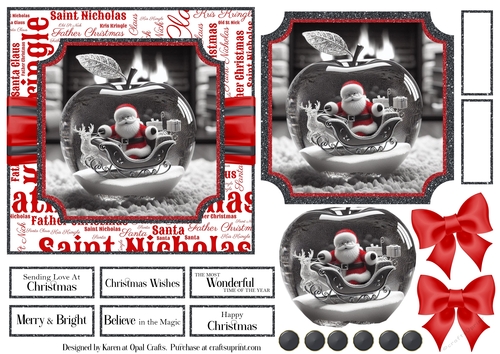 Black & Red Santa Apple