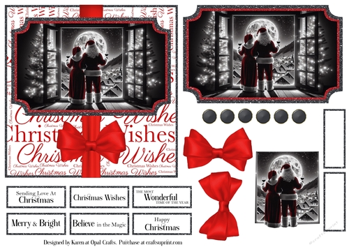 Black & Red Mr & Mrs Claus