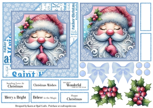 Blue Santa Shhhhhh 