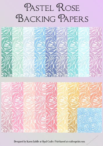 Pastel Rose Backing Papers