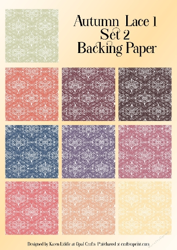 Autumn Lace 1 Backing Papers Set 2
