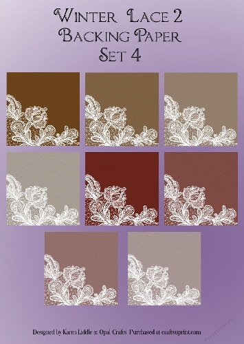 Winter Lace 2 Backing Papers Set 4