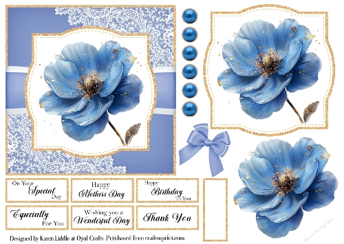 Glowy Blue Flowers