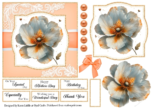 Glowy Peach Flowers