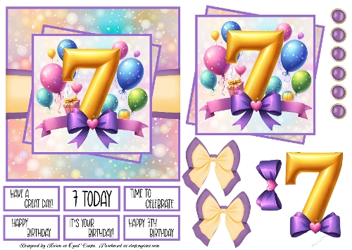 Number 7th Birthday Balloons 