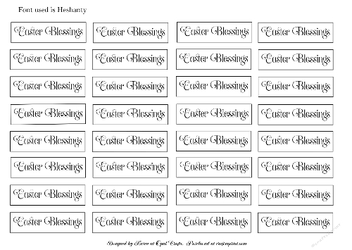 Easter Blessings 2 Sentiment Tags