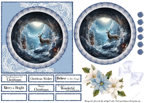 Reindeer Rounds in Blue 1