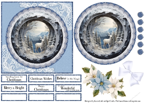 Reindeer Rounds in Blue 2