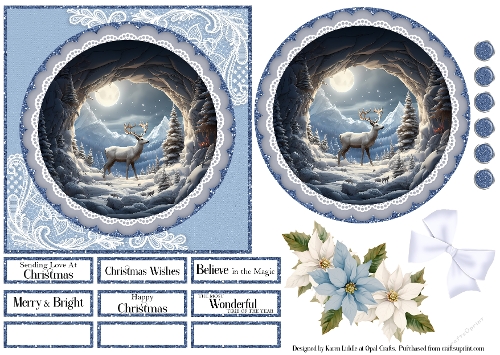 Reindeer Rounds in Blue 3