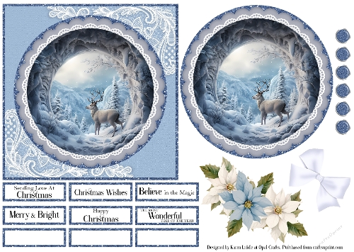 Reindeer Rounds in Blue 4