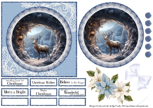 Reindeer Rounds in Blue 5