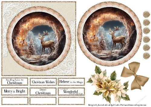 Reindeer Rounds in Beige 1