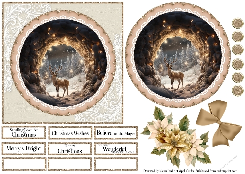 Reindeer Rounds in Beige 2