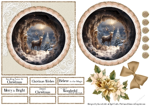 Reindeer Rounds in Beige 3