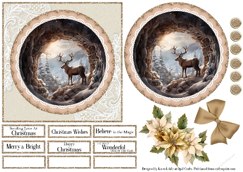 Reindeer Rounds in Beige 4