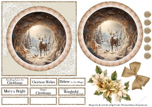 Reindeer Rounds in Beige 5