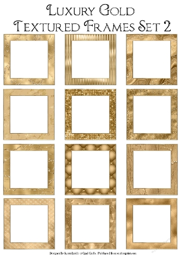 Metalic Gold Edge Gold Frames Set 2