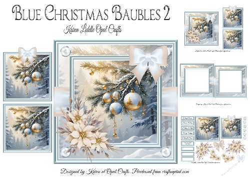 Blue Christmas Baubles 3