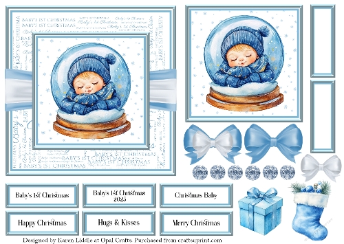 Blue Babys 1st Christmas 2