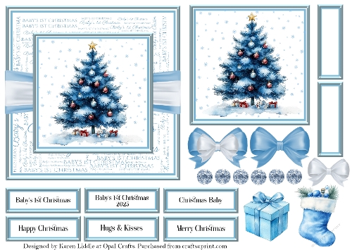 Blue Babys 1st Christmas 3