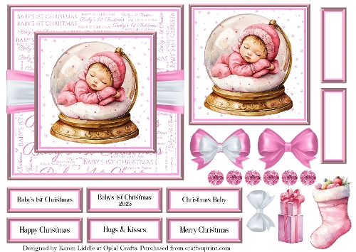Pink Babys 1st Christmas 2