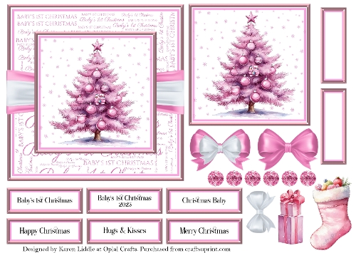 Pink Babys 1st Christmas 3