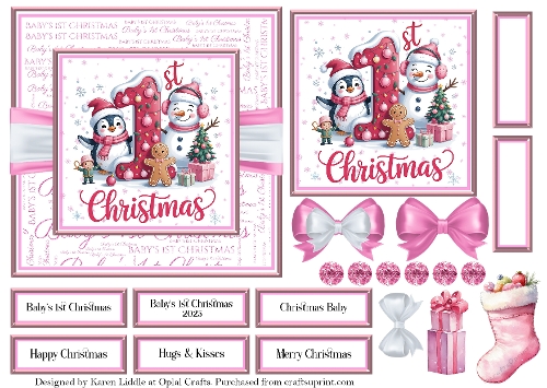 Pink Babys 1st Christmas 5