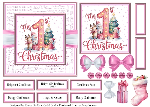 Pink Babys 1st Christmas 7